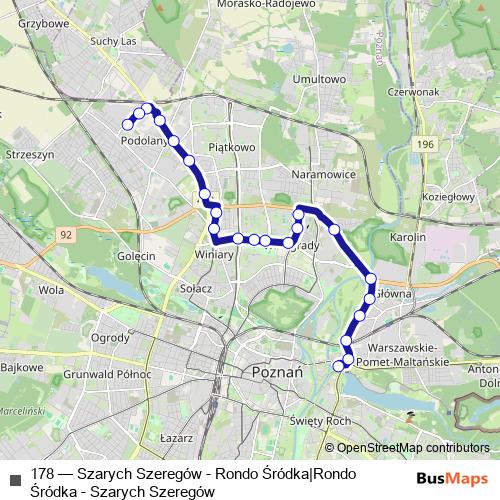 178 bus Line Map