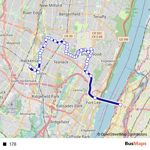 178 bus Line Map