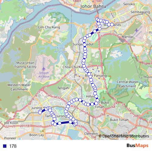 178 bus Line Map