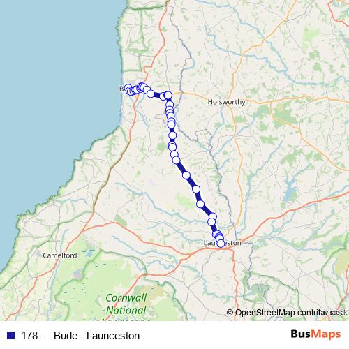 178 bus Line Map
