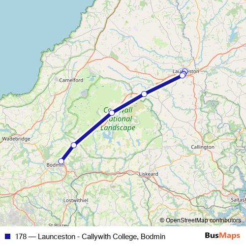 178 bus Line Map
