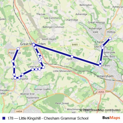 178 bus Line Map
