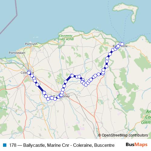 178 bus Line Map