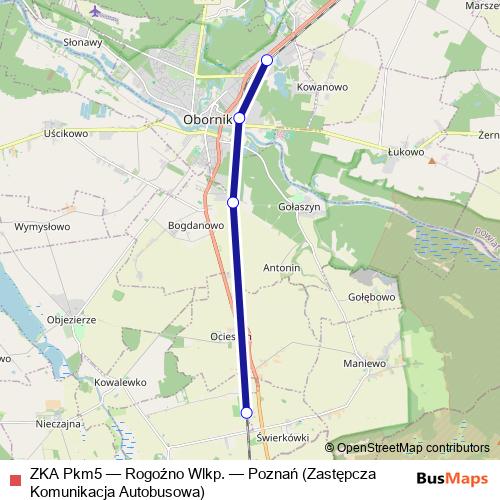 ZKA Pkm5 bus Line Map