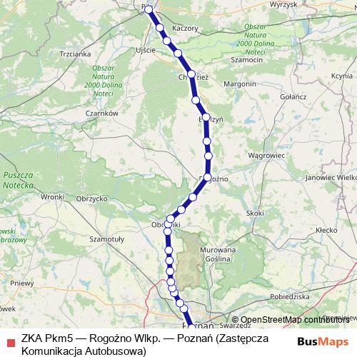 ZKA Pkm5 bus Line Map
