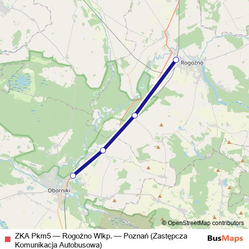 ZKA Pkm5 bus Line Map