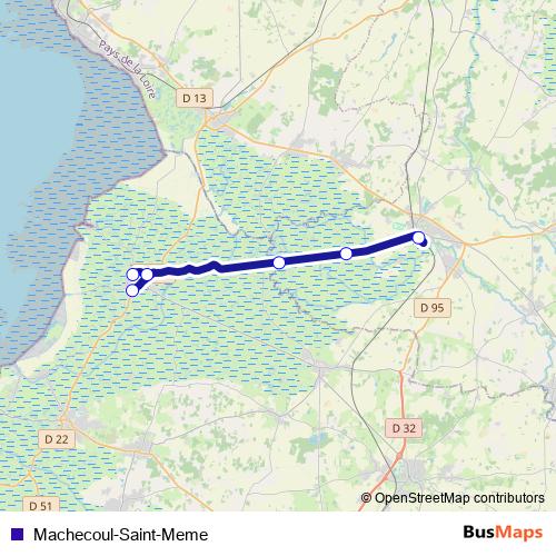 Machecoul-Saint-Meme bus Line Map