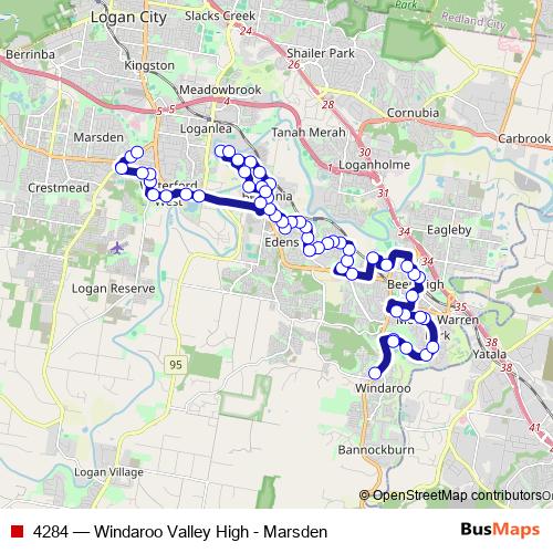 4284 bus Line Map