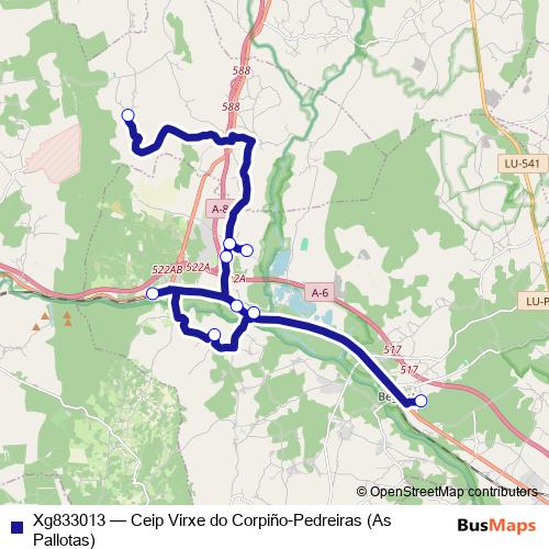 Xg833013 bus Line Map