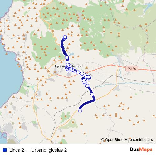 Linea 2 bus Line Map