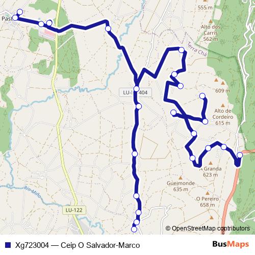 Xg723004 bus Line Map