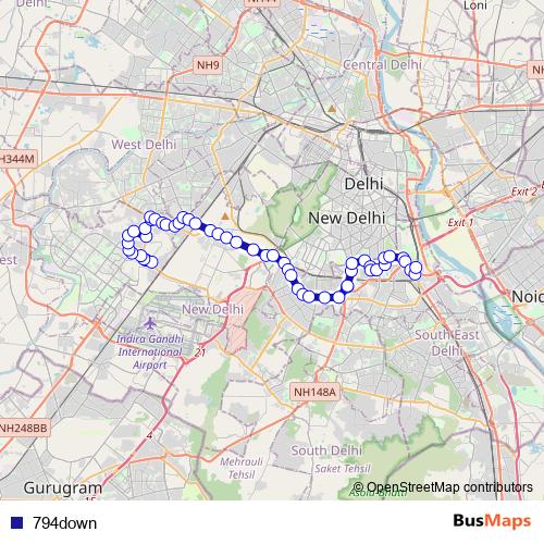 794down bus Line Map