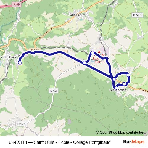 63-Ls113 bus Line Map