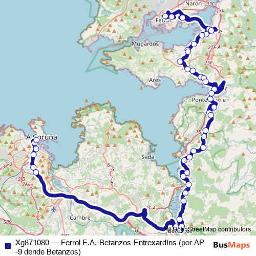 Xg871080 bus Line Map