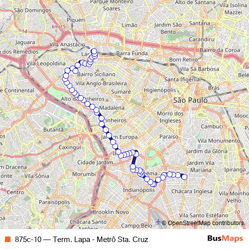 875c-10 bus Line Map