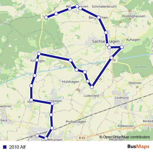 2010 Alf bus Line Map