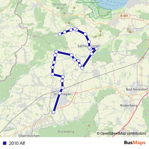 2010 Alf bus Line Map
