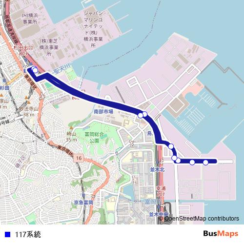 117계통 bus Line Map
