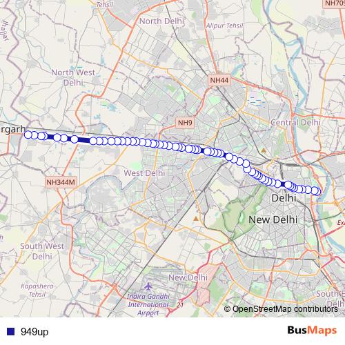 949up bus Line Map