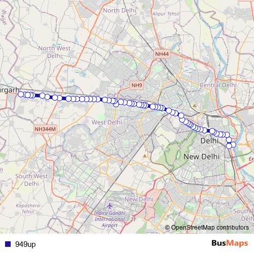 949up bus Line Map
