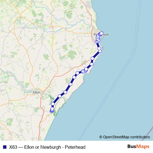 X63 bus Line Map