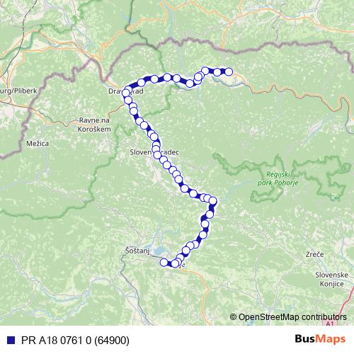 PR A18 0761 0 (64900) bus Line Map
