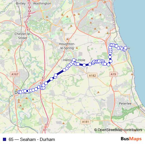 65 bus Line Map