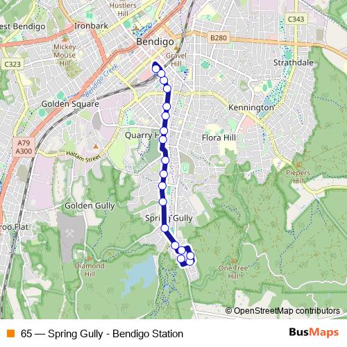 65 bus Line Map