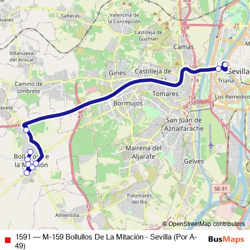 1591 bus Line Map