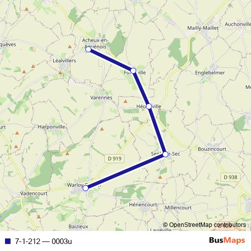 7-1-212 bus Line Map