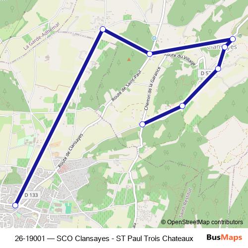 26-19001 bus Line Map