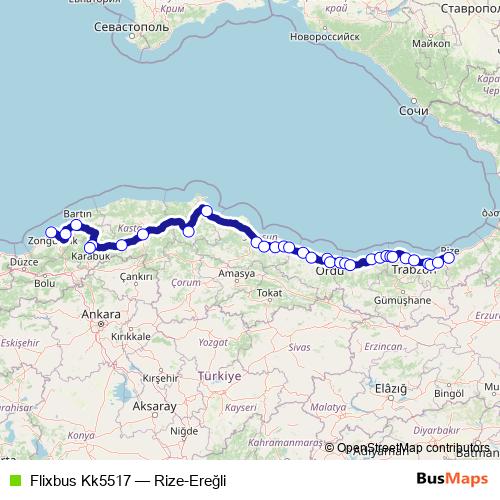 Flixbus Kk5517 bus Line Map