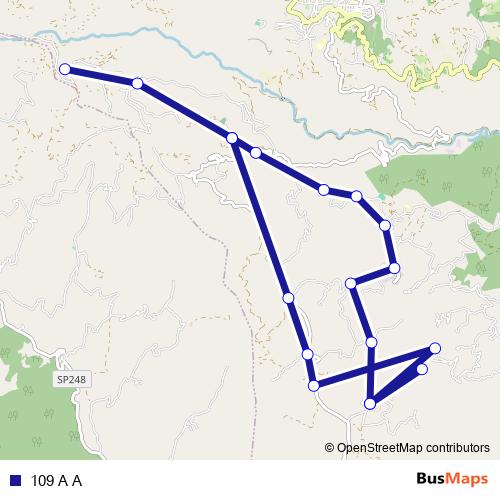 109 A A bus Line Map