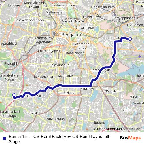 Bemla-15 bus Line Map