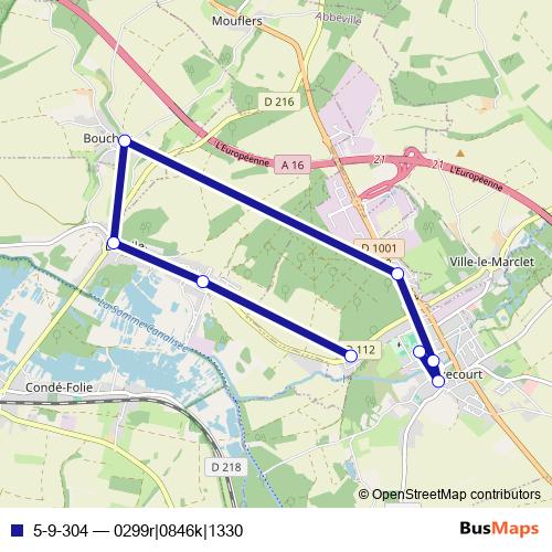5-9-304 bus Line Map