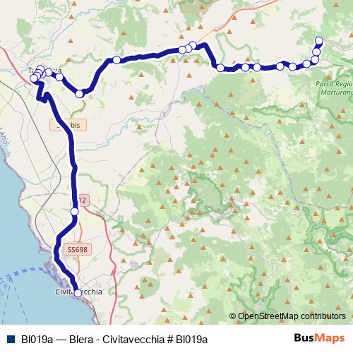 Bl019a bus Line Map
