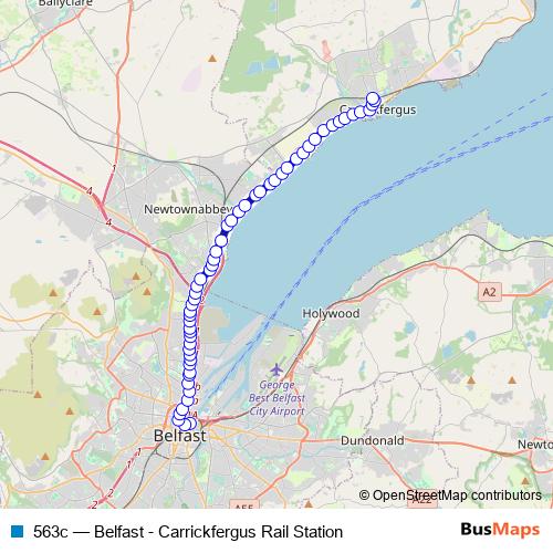 563c bus Line Map