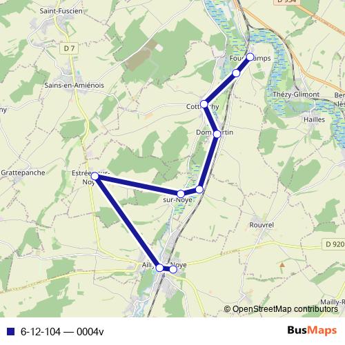 6-12-104 bus Line Map