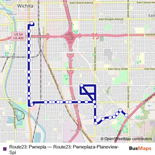 Route23: Pwnepla bus Line Map