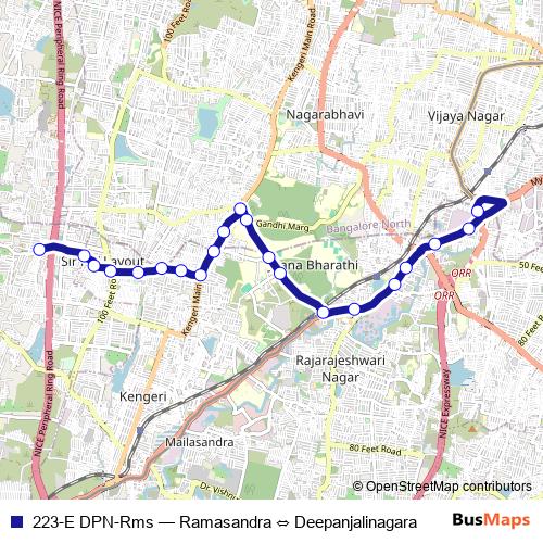 223-E DPN-Rms bus Line Map