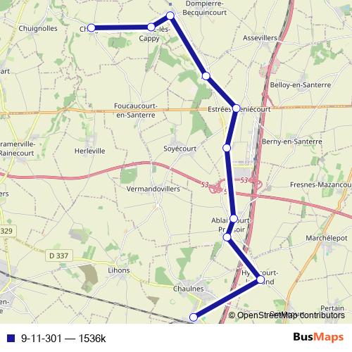 9-11-301 bus Line Map