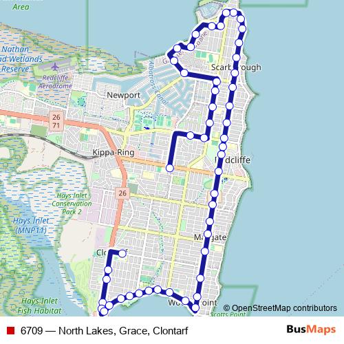 6709 bus Line Map