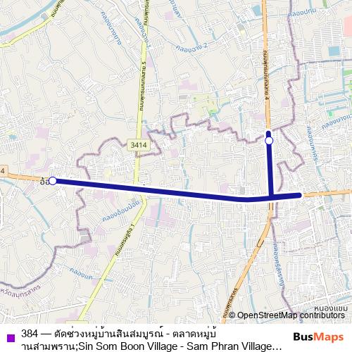 384 bus Line Map
