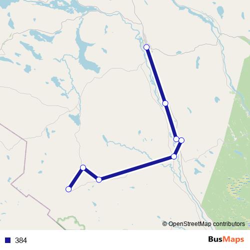 384 bus Line Map