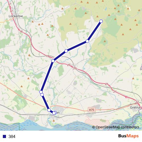 384 bus Line Map