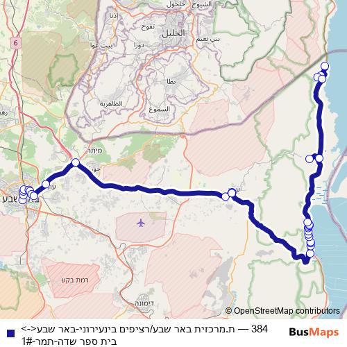384 bus Line Map