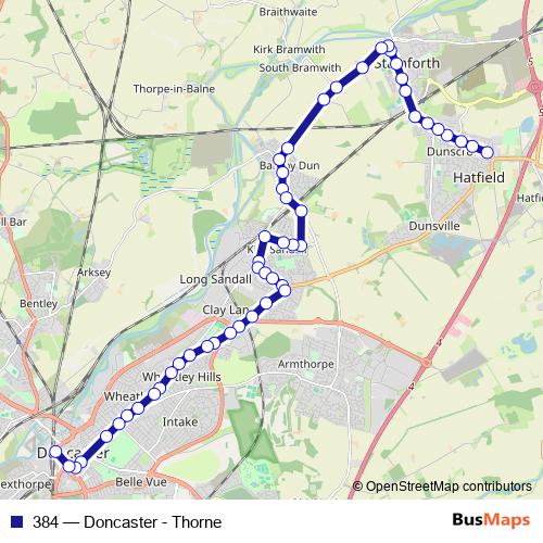 384 bus Line Map