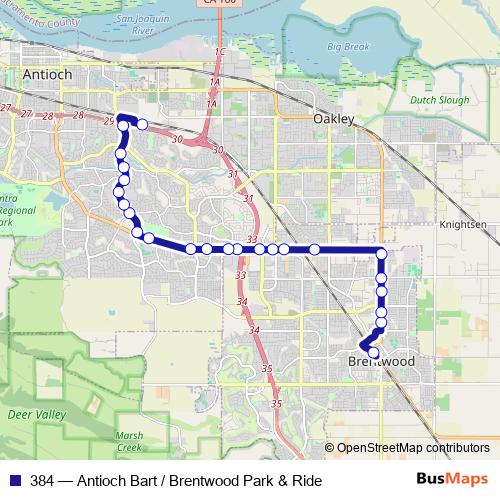 384 bus Line Map