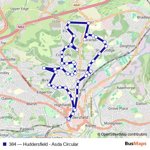 384 bus Line Map