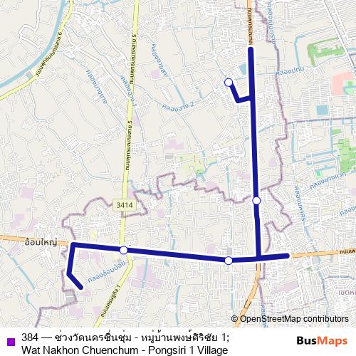 384 bus Line Map